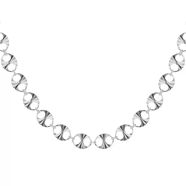Collier pastille diamantée – Argent 925 rhodié | Azuline