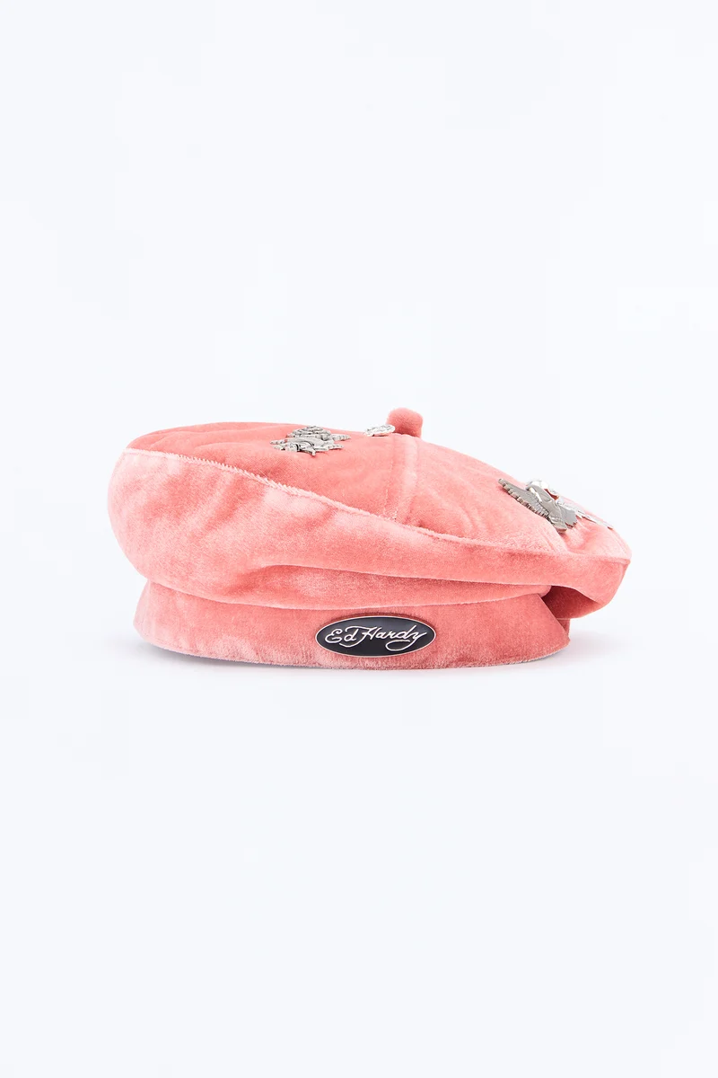 Ed Hardy Novelty Beret - Pink