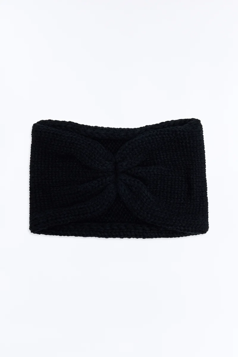 Warm Embrace Oversized Headband - Black