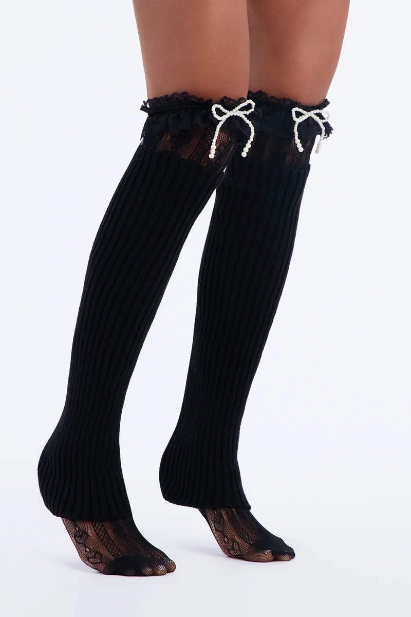 Bella 2 Piece Legwarmer Set - Black