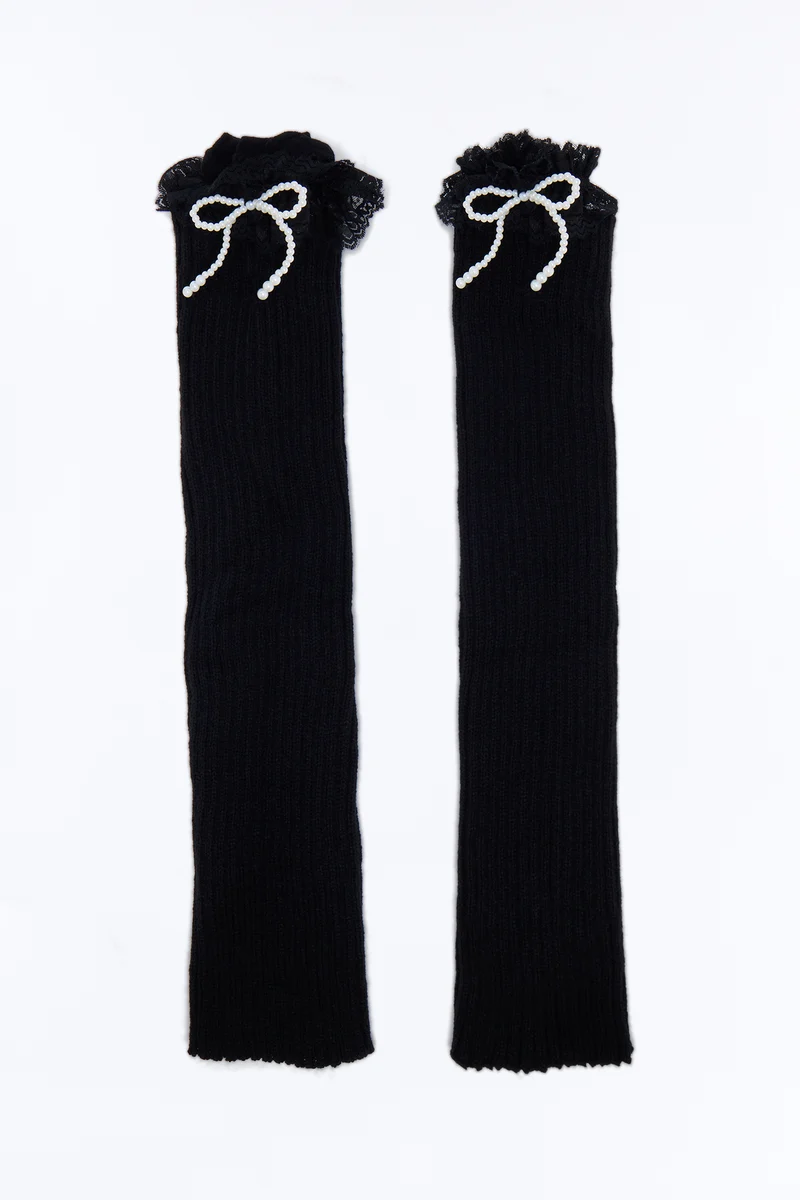 Bella 2 Piece Legwarmer Set - Black
