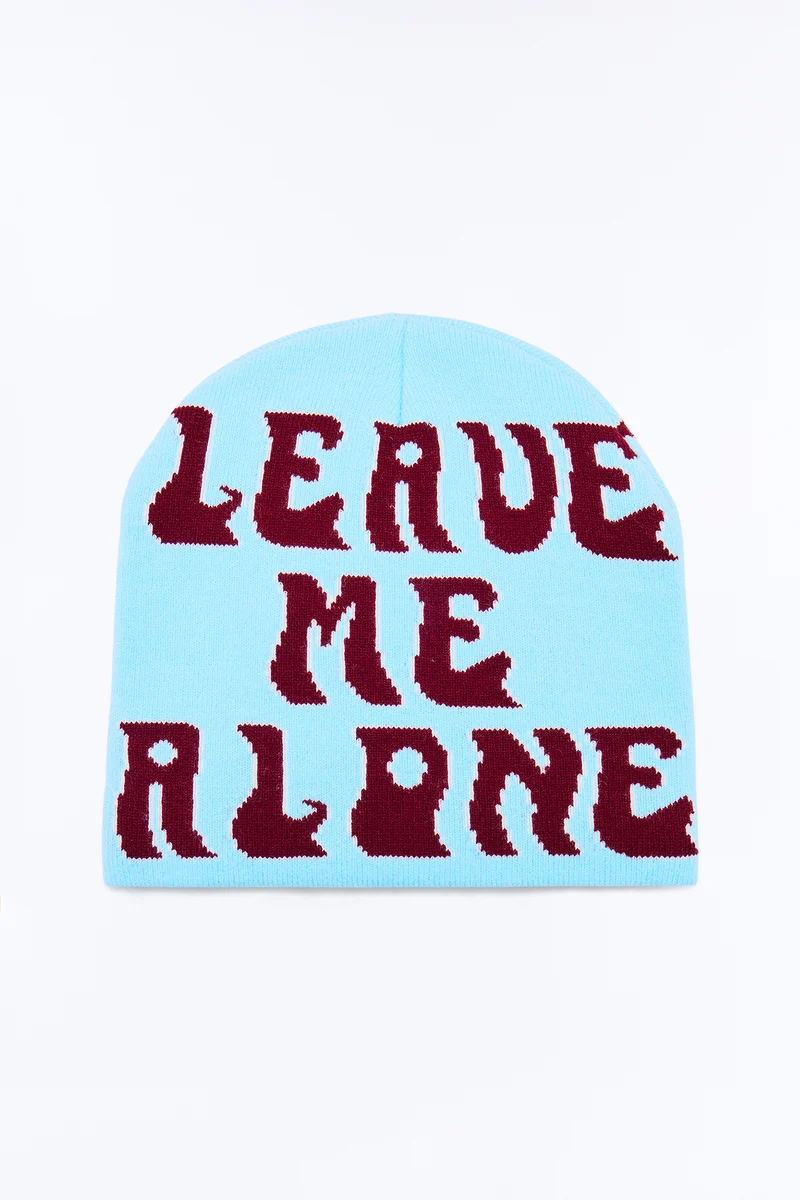 Leave Me Alone Beanie - Blue/combo