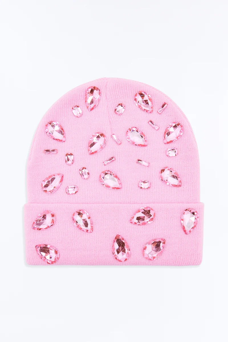 Crown Jewel Beanie - Pink