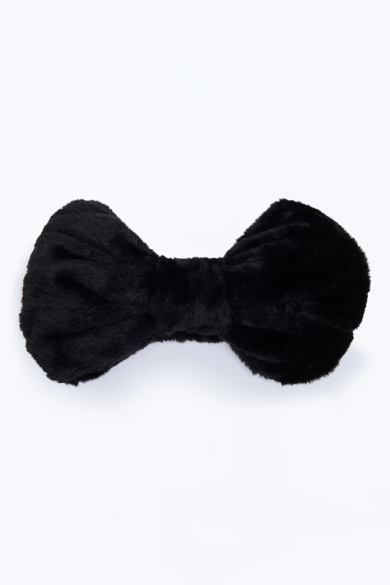 Softest Knot Faux Fur Headband - Black