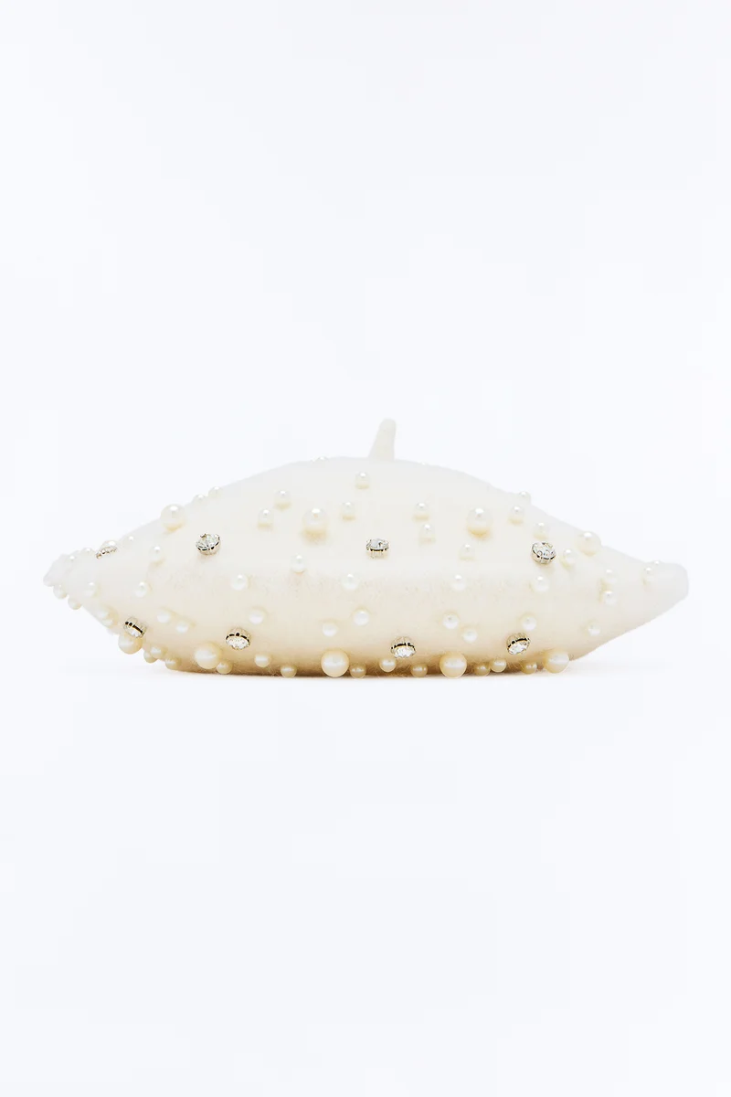 Etoile Sparkle Beret - Ivory