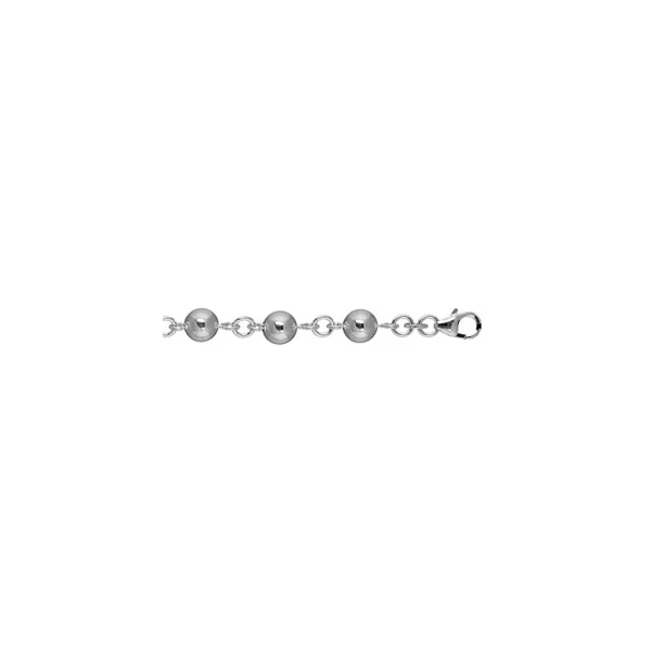 Collier chaîne de boules – Argent 925 rhodié | Azuline