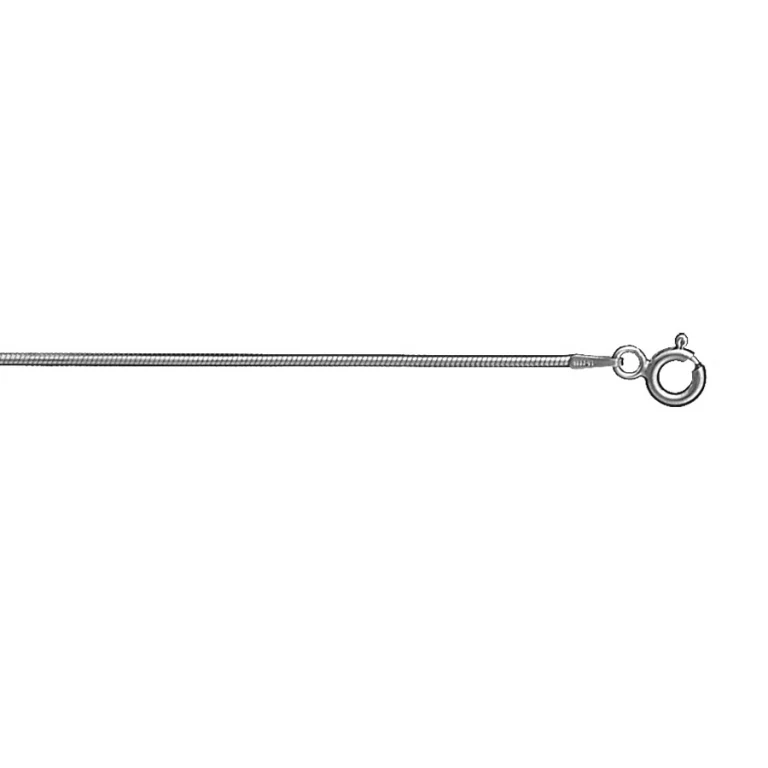 Collier long maille tube rond 50 cm – Argent 925 rhodié | Azuline