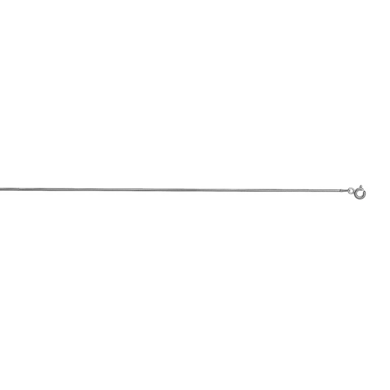 Collier long maille tube rond 50 cm – Argent 925 rhodié | Azuline