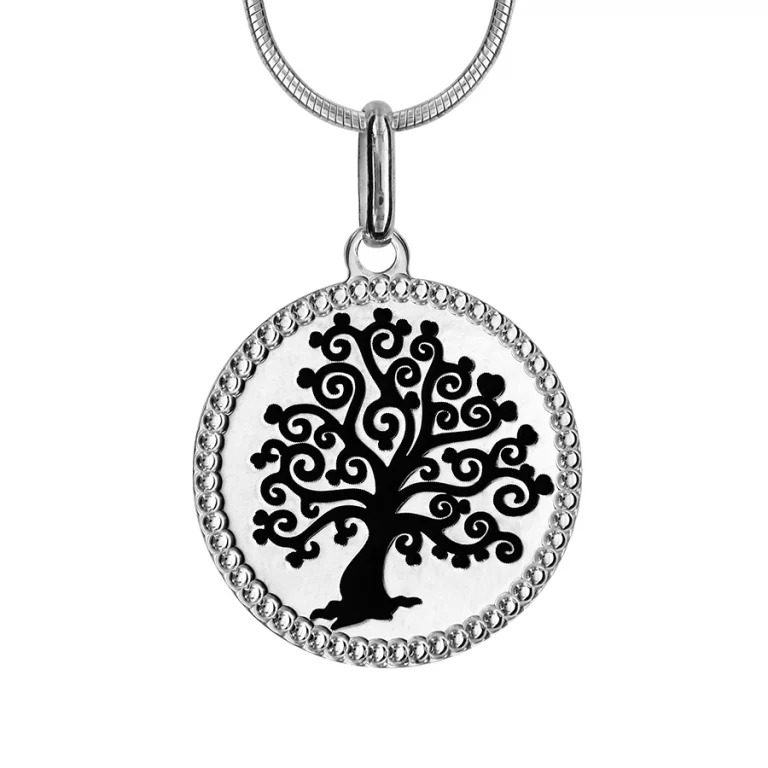 Collier arbre de vie émaillé – Argent 925 rhodié | Azuline