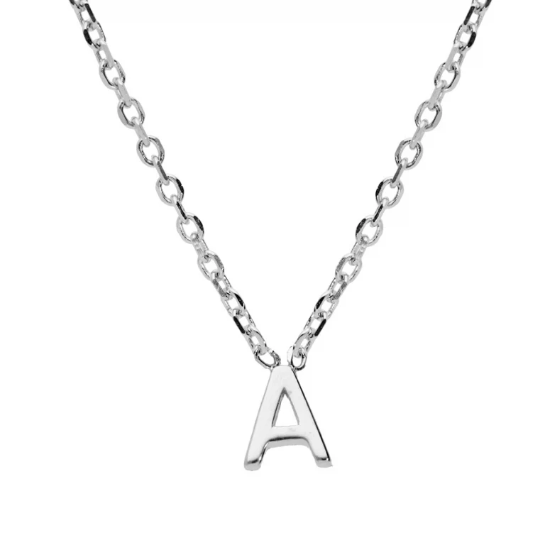 Collier petite initiale A – Argent 925 rhodié | Azuline