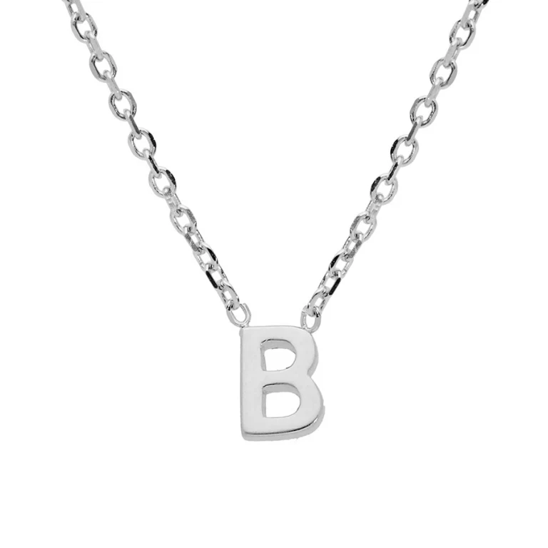 Collier initiale B petite – Argent 925 rhodié | Azuline