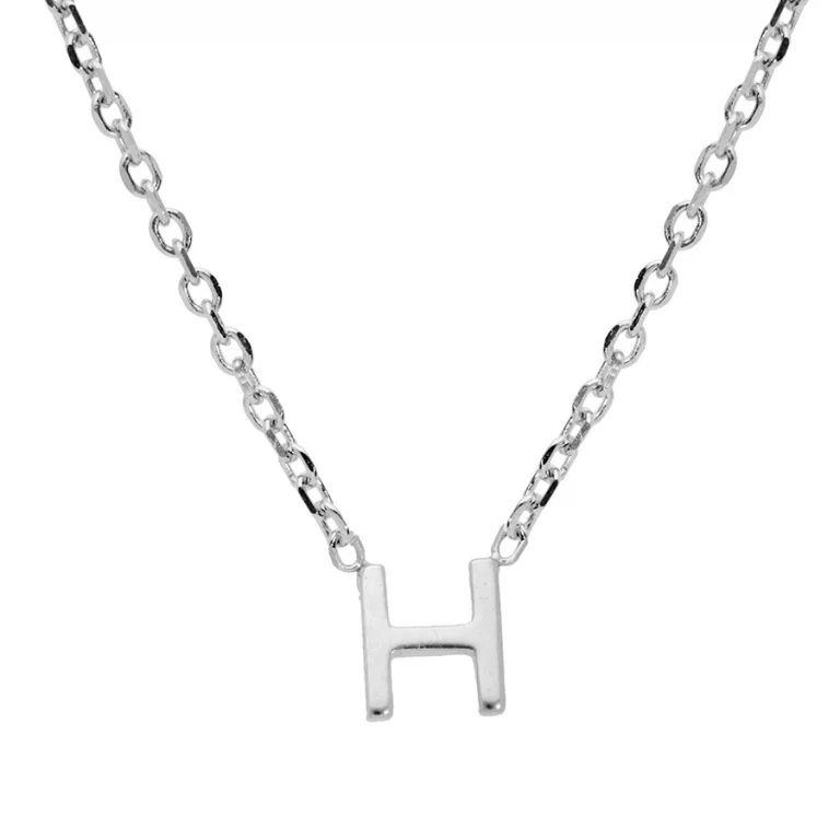 Collier petite initiale H – Argent 925 rhodié | Azuline