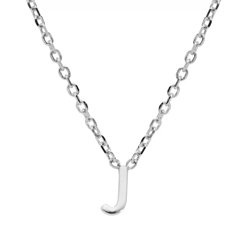 Collier initiale J minimaliste – Argent 925 rhodié | Azuline