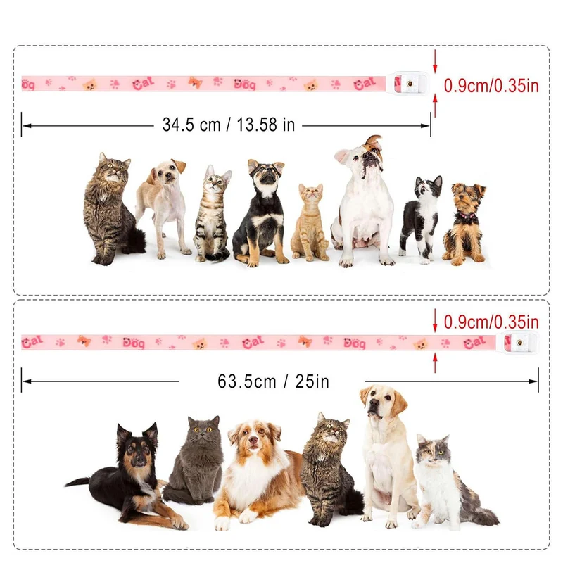 DEWEL-Floral Flea & Tick Collar–Adjustable 63.5cm for Medium & Large Dogs, Stylish Pet Decoration– 8-Month Protection
