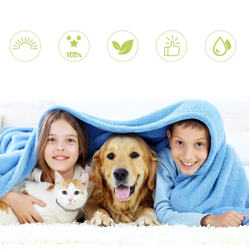 DEWEL-Luminous Flea & Tick Collar –Adjustable 63.5cm for Medium & Large Dogs, Night Safety – 8-Month Protection