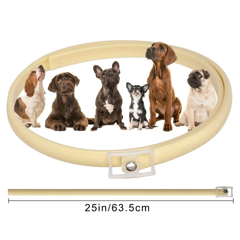 DEWEL-Gentle Care Flea & Tick Collar-Adjustable 63.5cm for Medium & Large Dogs, Sensitive Skin Care – 8-Month Protection