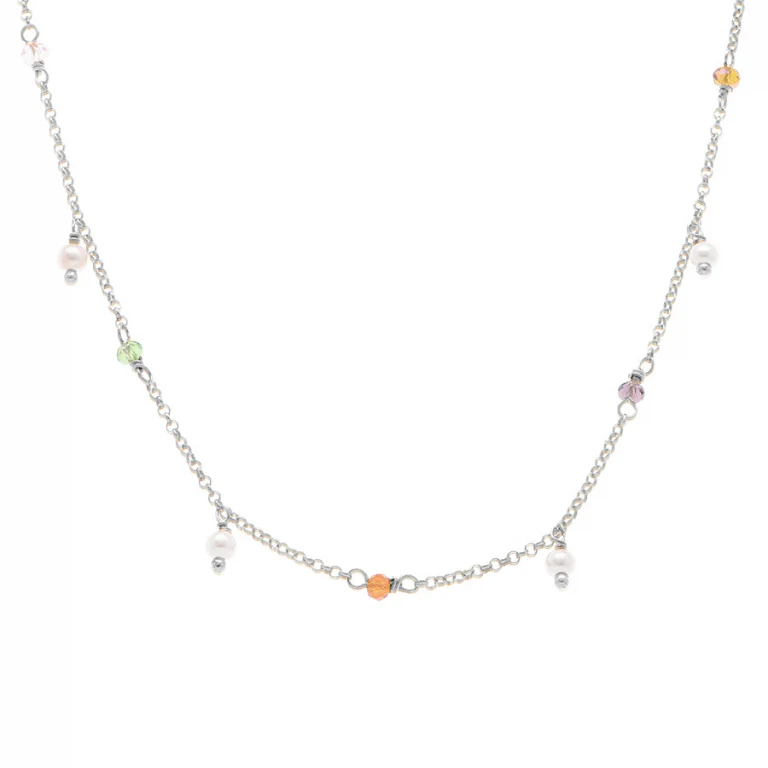 Collier pampille multi couleurs – Argent 925 rhodié | Azuline