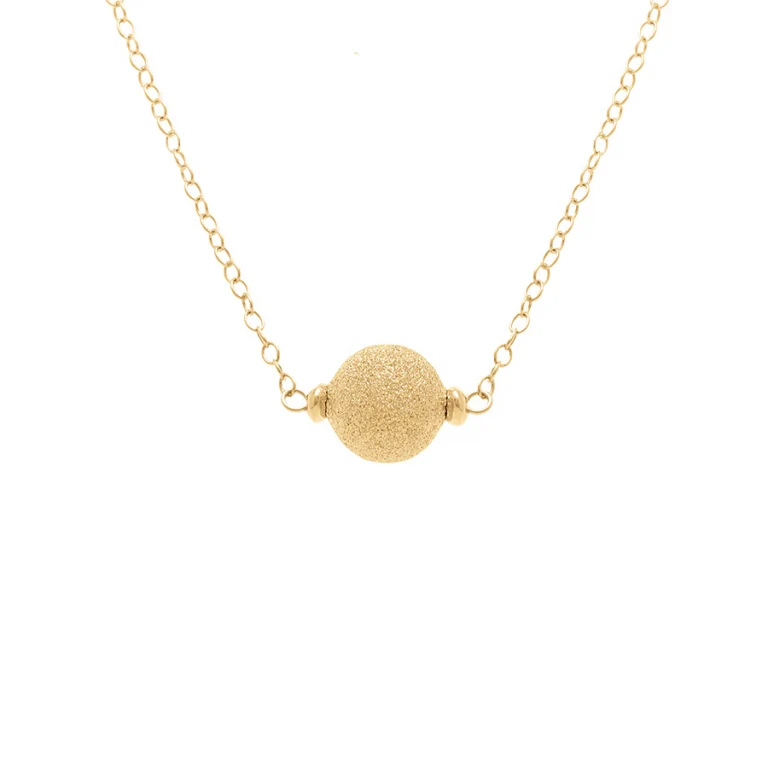 Collier boules givrée – Argent 925 doré | Azuline