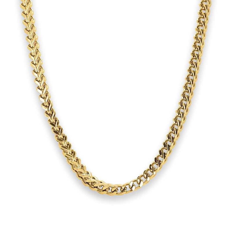 Collier Homme Acier MAJOR 4 mm PVD Jaune – Rochet