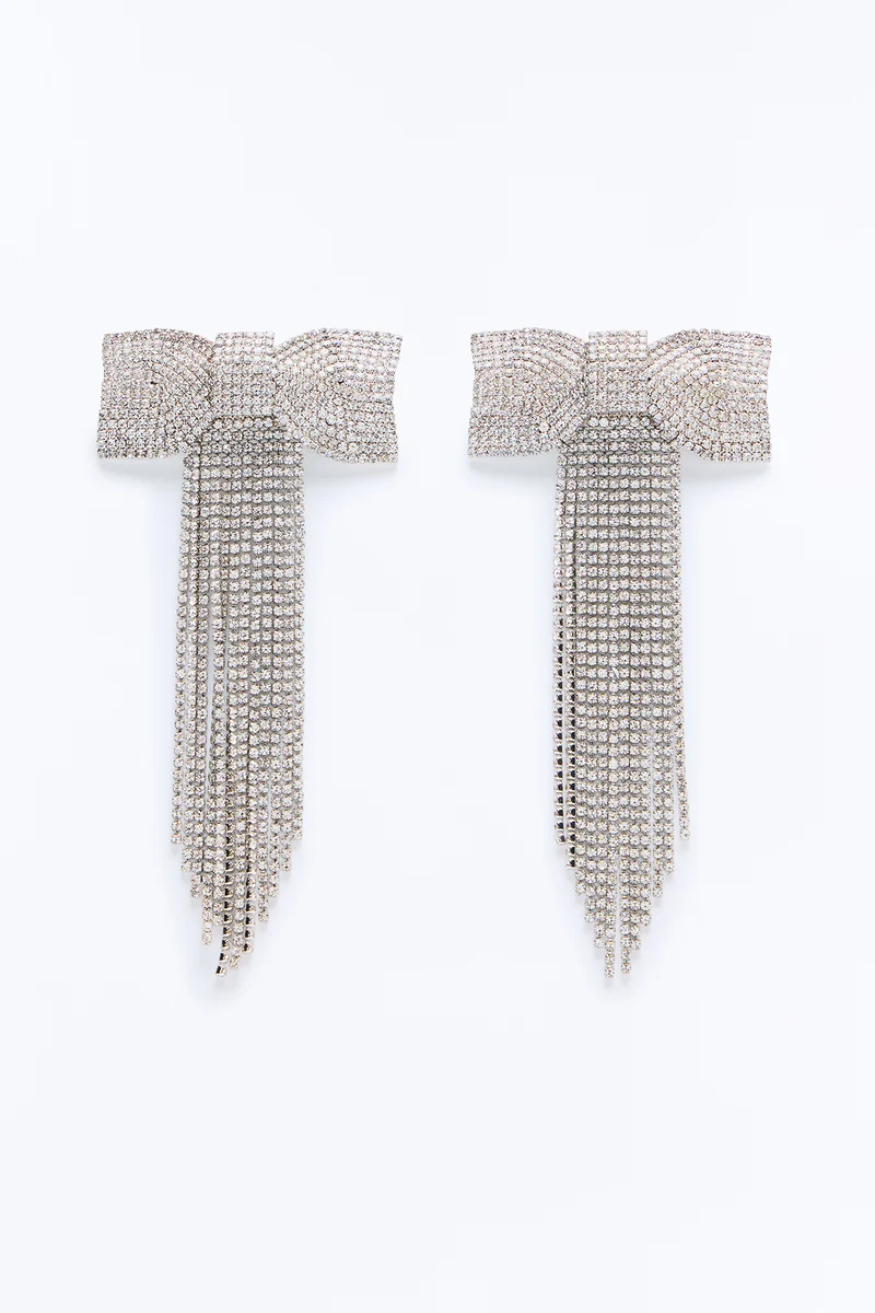 Crystal Kiss 2 Piece Hair Clip Set - Silver