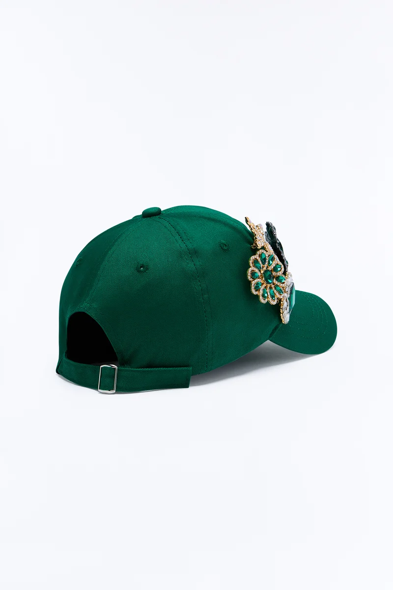 Much Love NY Jeweled Baseball Hat - Green