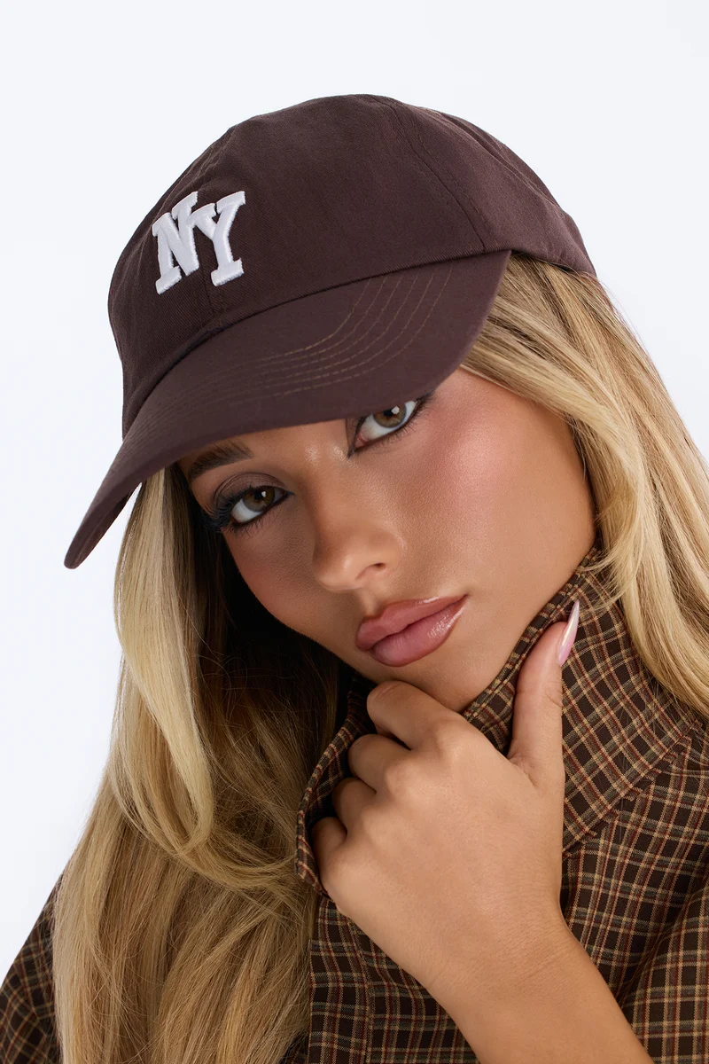 NY City Girl Baseball Hat - Brown