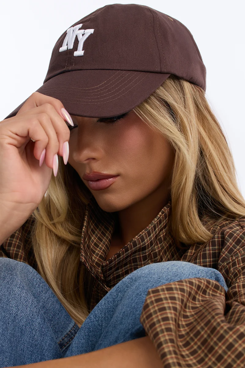 NY City Girl Baseball Hat - Brown