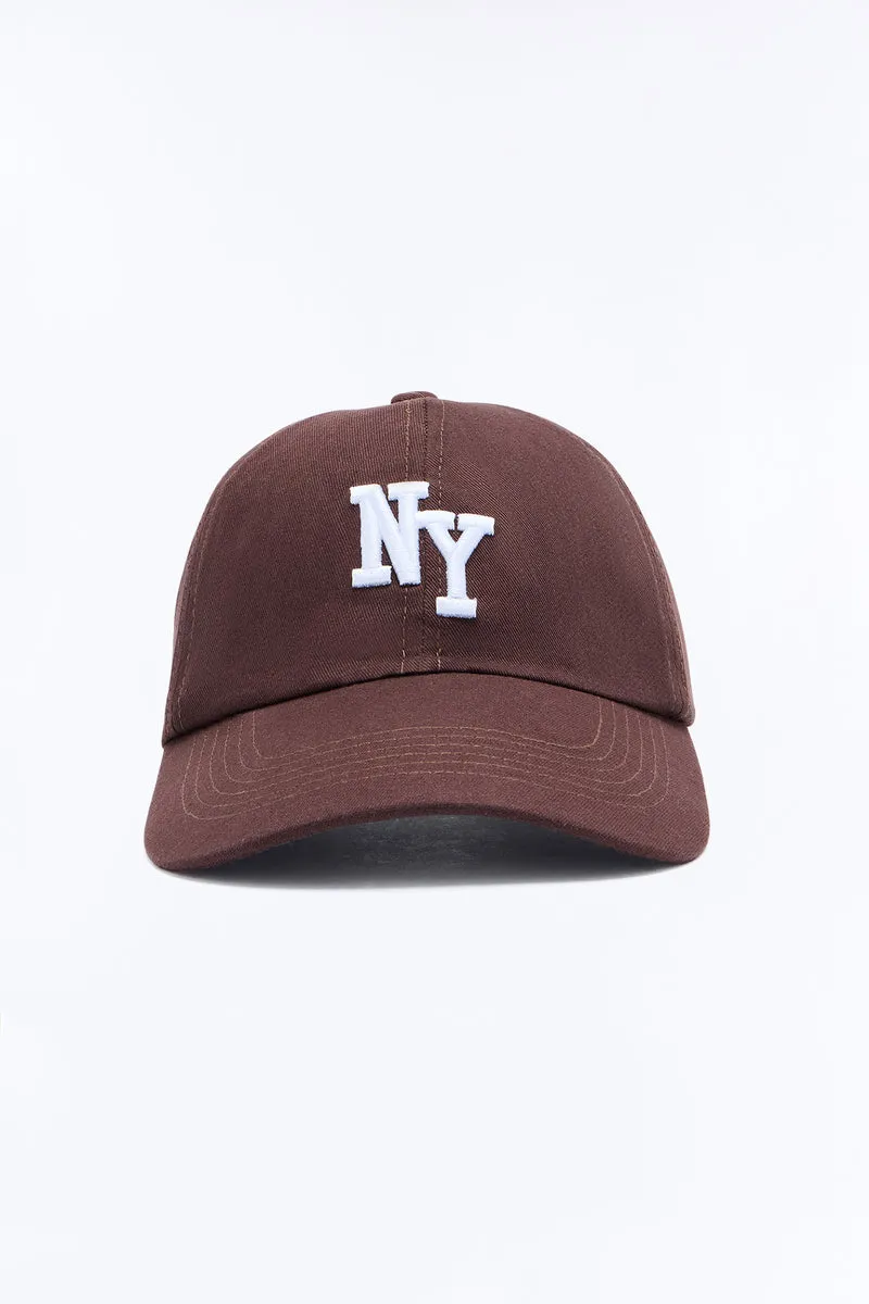 NY City Girl Baseball Hat - Brown