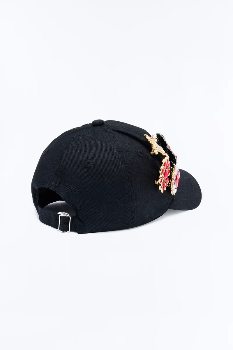 Much Love NY Jeweled Baseball Hat - Black