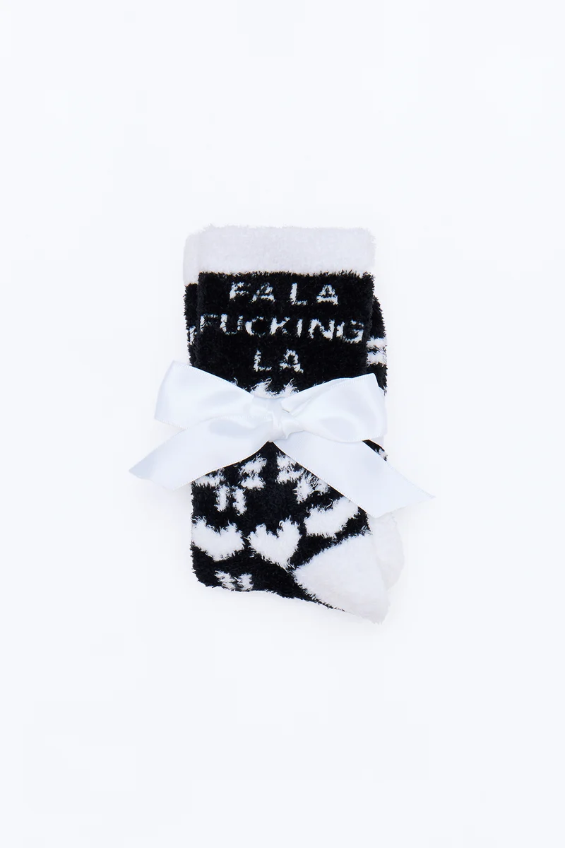 Fa La La Cozy Sock - Black/White