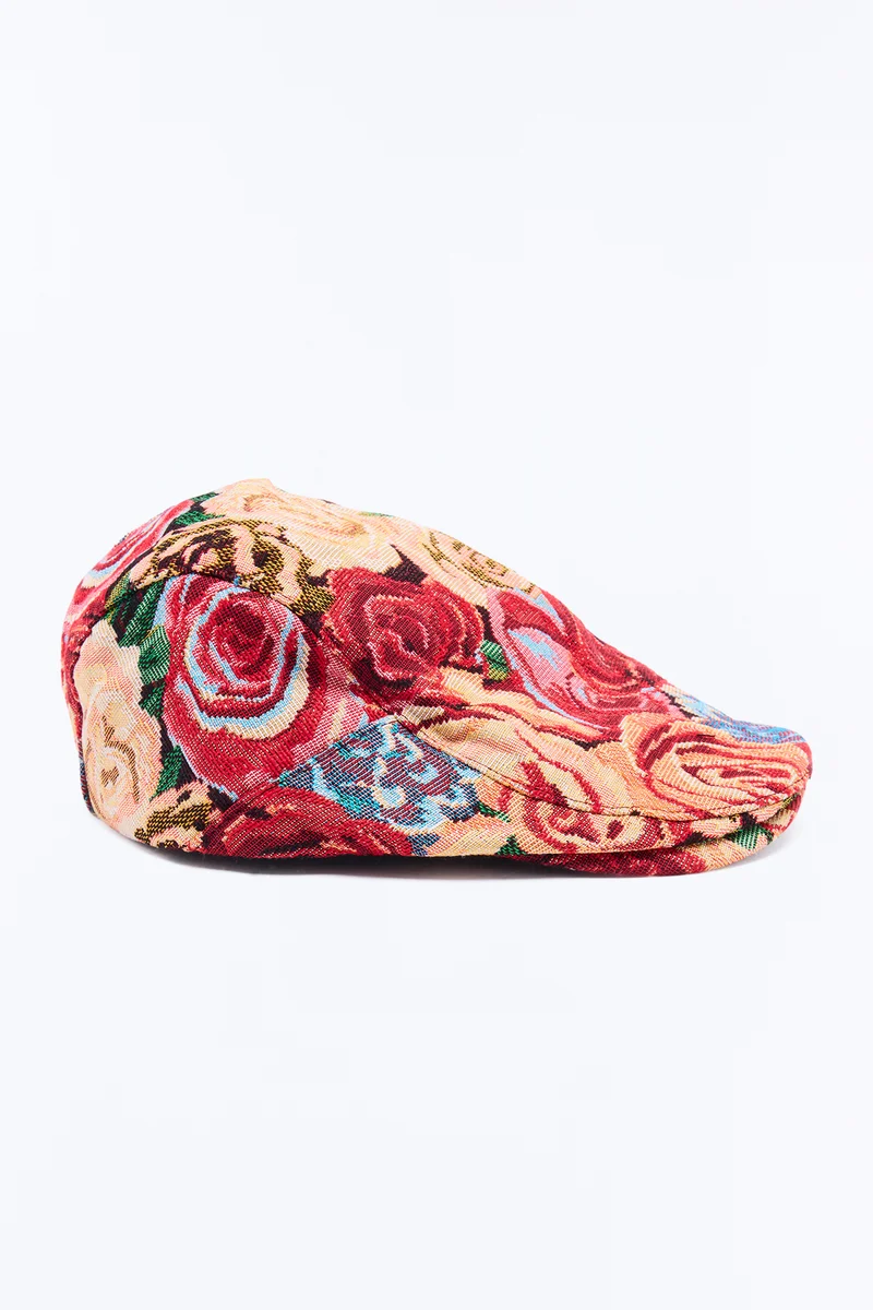 Bring Me Flowers Newsboy Hat - Multi Color