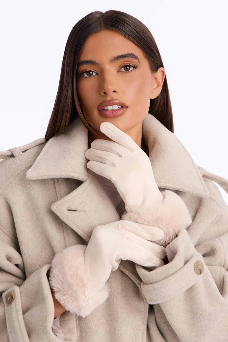 Warm By The Fireplace Gloves - Natural