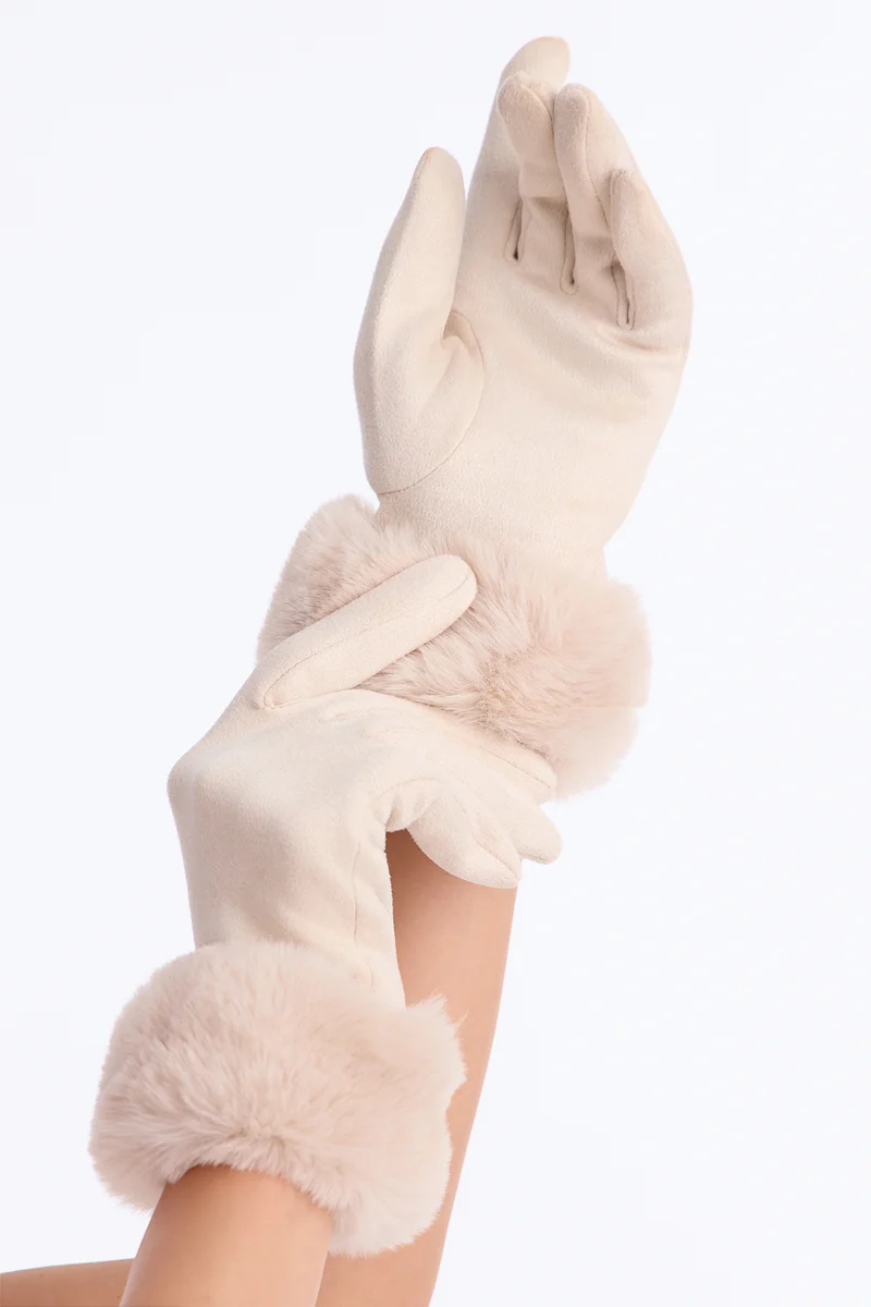 Warm By The Fireplace Gloves - Natural