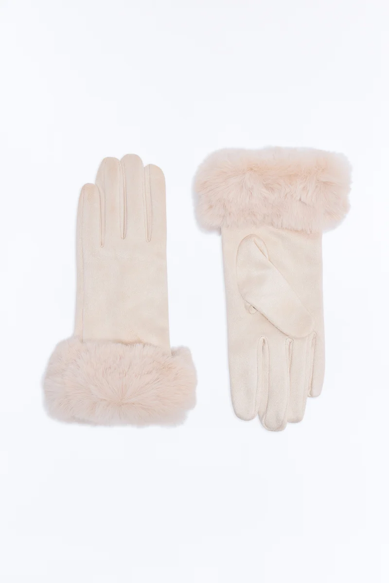 Warm By The Fireplace Gloves - Natural