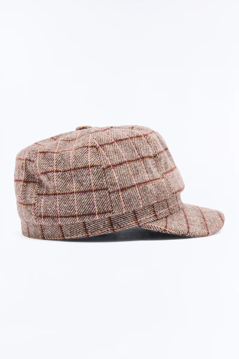 Parkside Plaid Cabbie Hat - Brown/combo