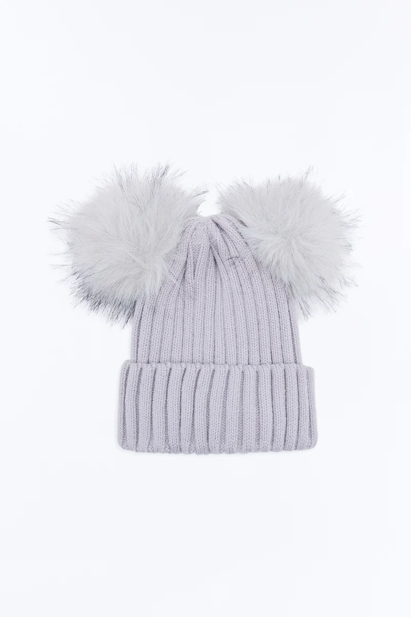 Knitted Up Beanie - Grey