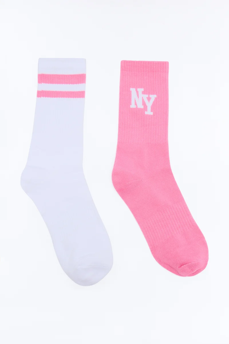 NY City Socks - Pink/combo