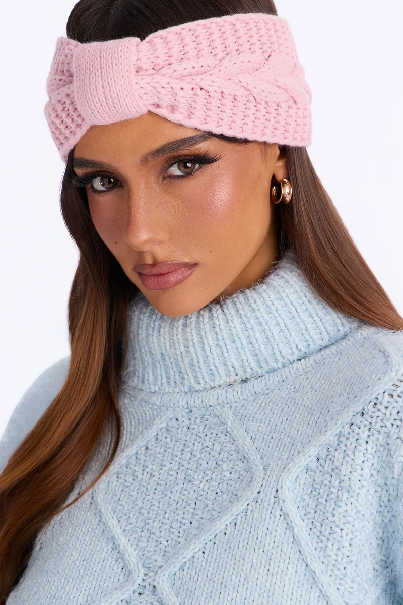 Giving Mixed Feelings Headband - Light Pink