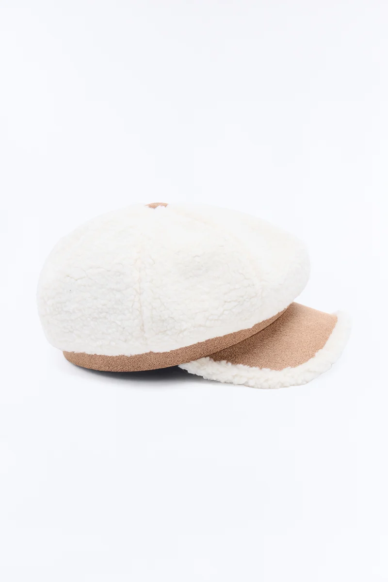 Hat Era Sherpa Cabbie Hat - Tan