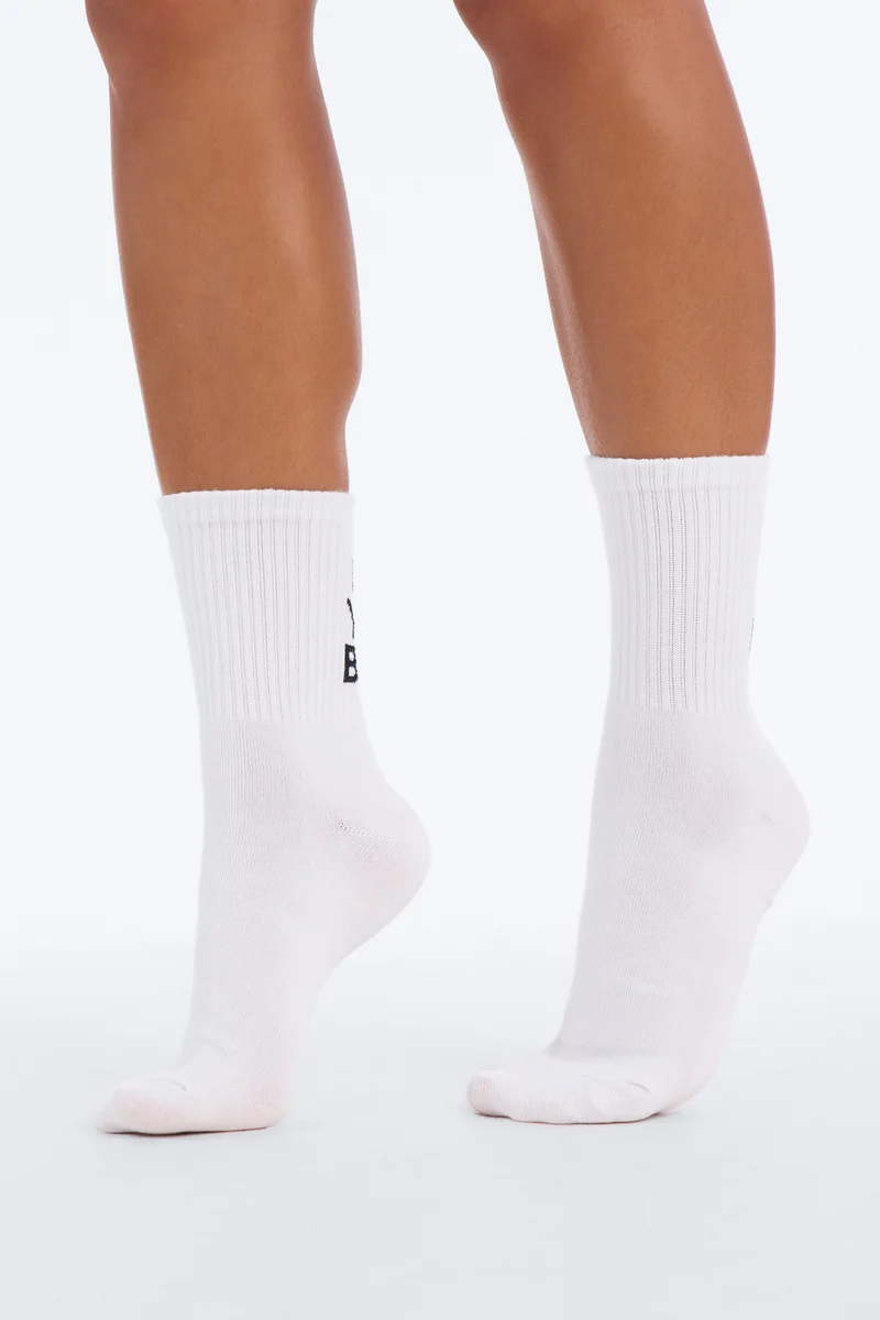 Not Your Babe Socks - White/Black