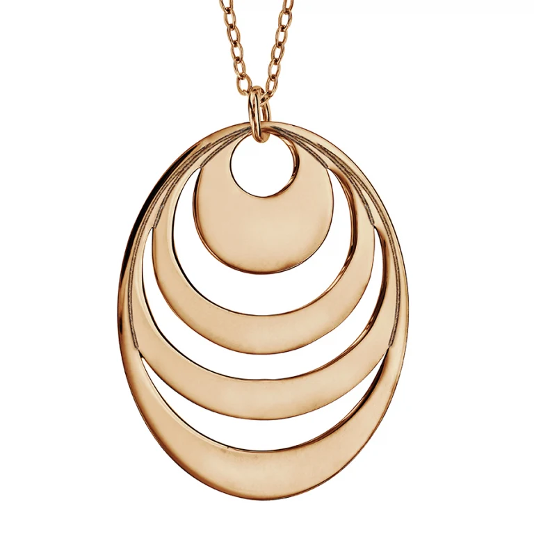 Collier 4 cercles gravables – Plaqué or | Azuline