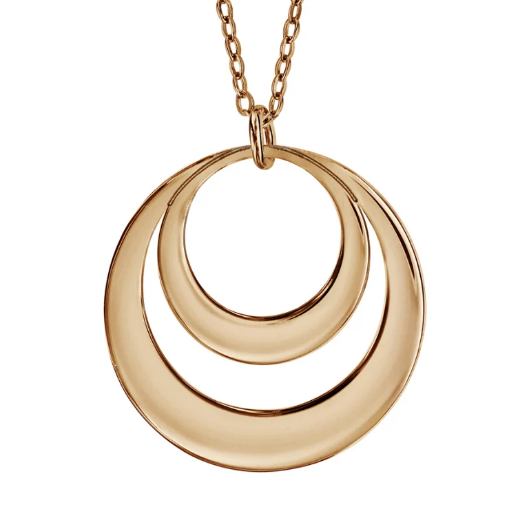 Collier deux cercles gravables – Plaqué or | Azuline