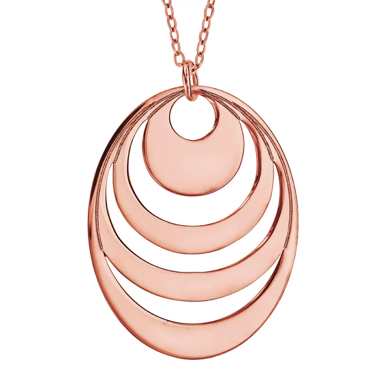Collier pendentif 4 cercles gravable – Plaqué or | Azuline