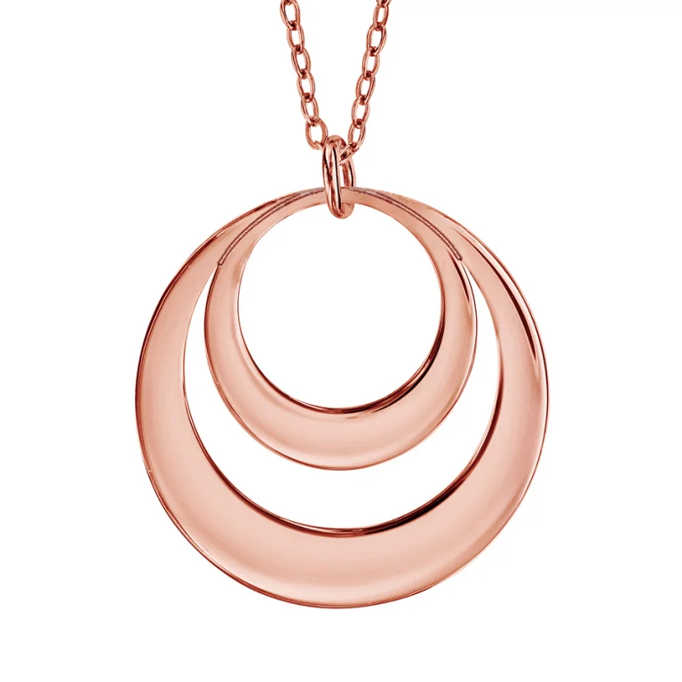 Collier 2 cercles à graver – Plaqué or | Azuline