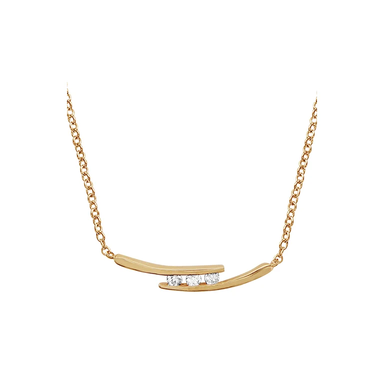 Collier 2 branches oxydes blancs – Plaqué or | Azuline