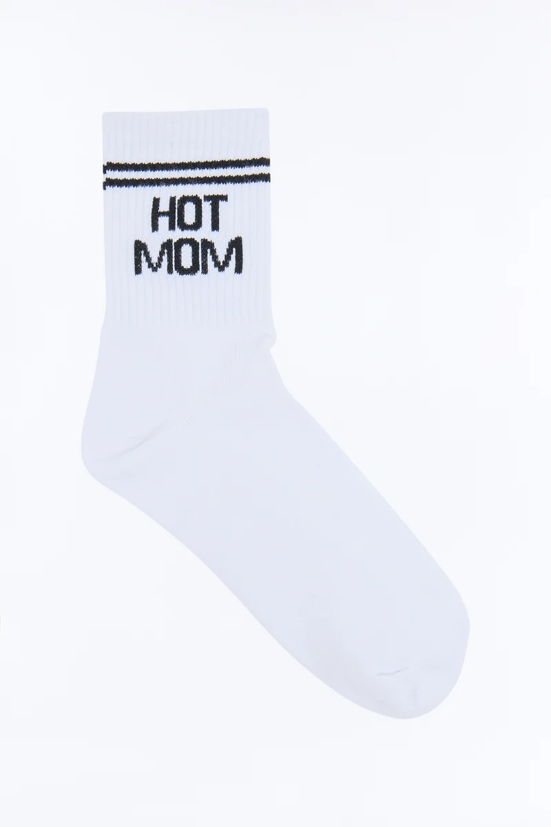 Hot Mom Socks - White/Black