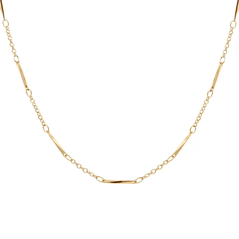 Collier mode baguettes plaqué or – Plaqué or | Azuline