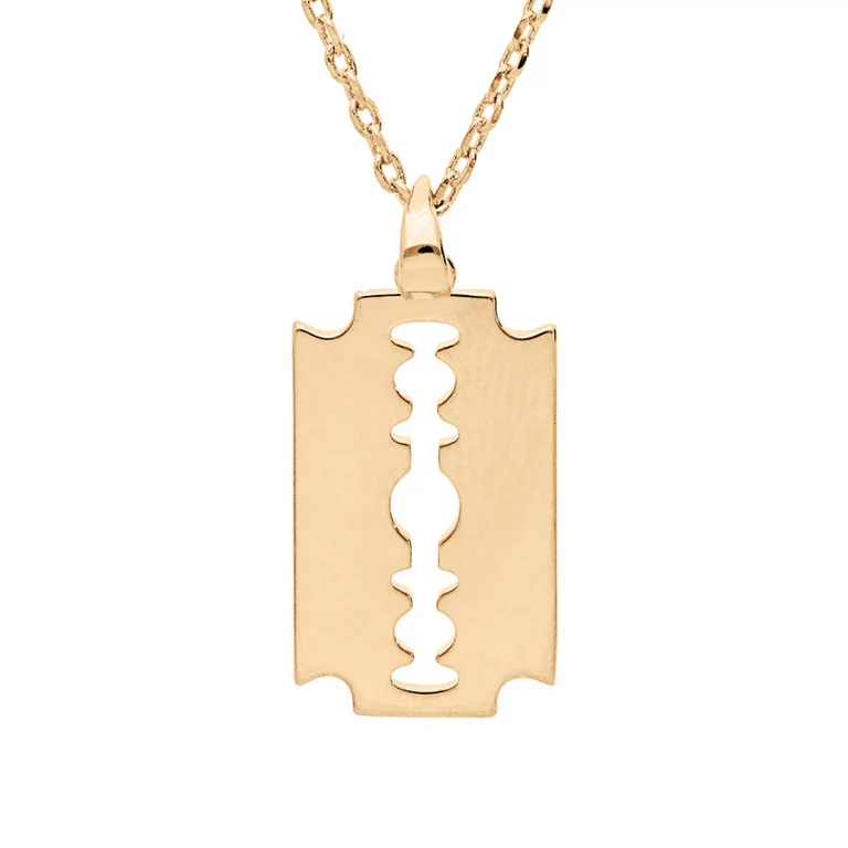 Collier motif lame de rasoir – Plaqué or | Azuline