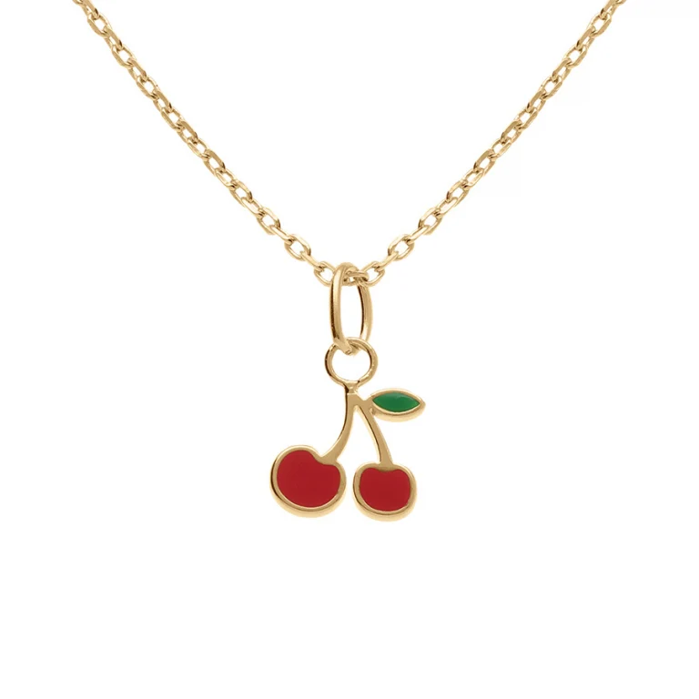 Collier cerise plaqué or – Plaqué or | Azuline