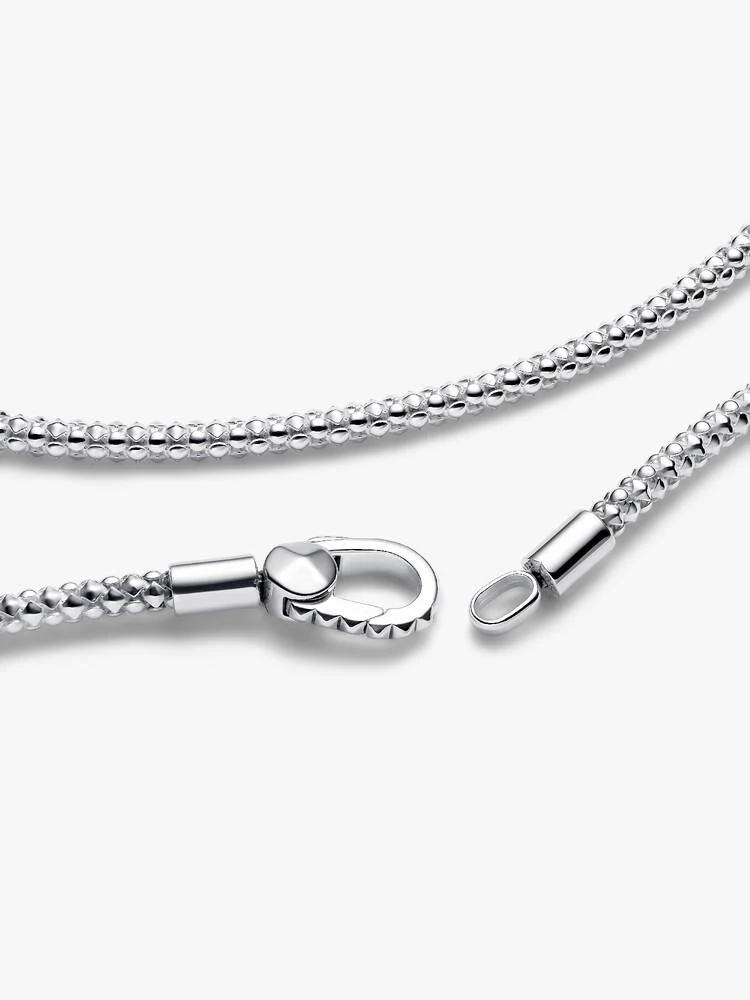 Collier Fermoir Clouté & Chaîne Argent | Pandora